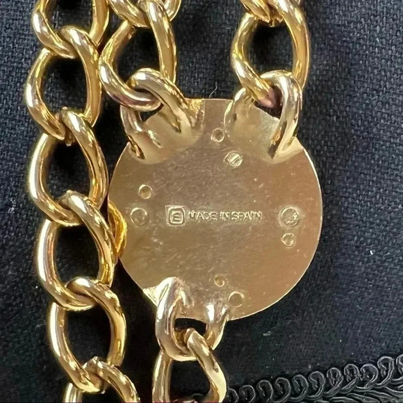 Escada Vinatge Designer Women’s Gilted Gold Tone Couture Chain Link Belt - Picture 2 of 15